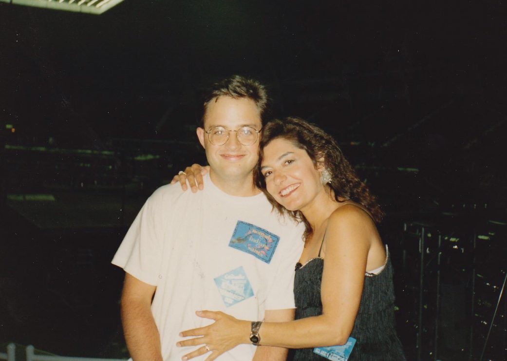 A snapshot taken backstage at a concert in the coliseum years
